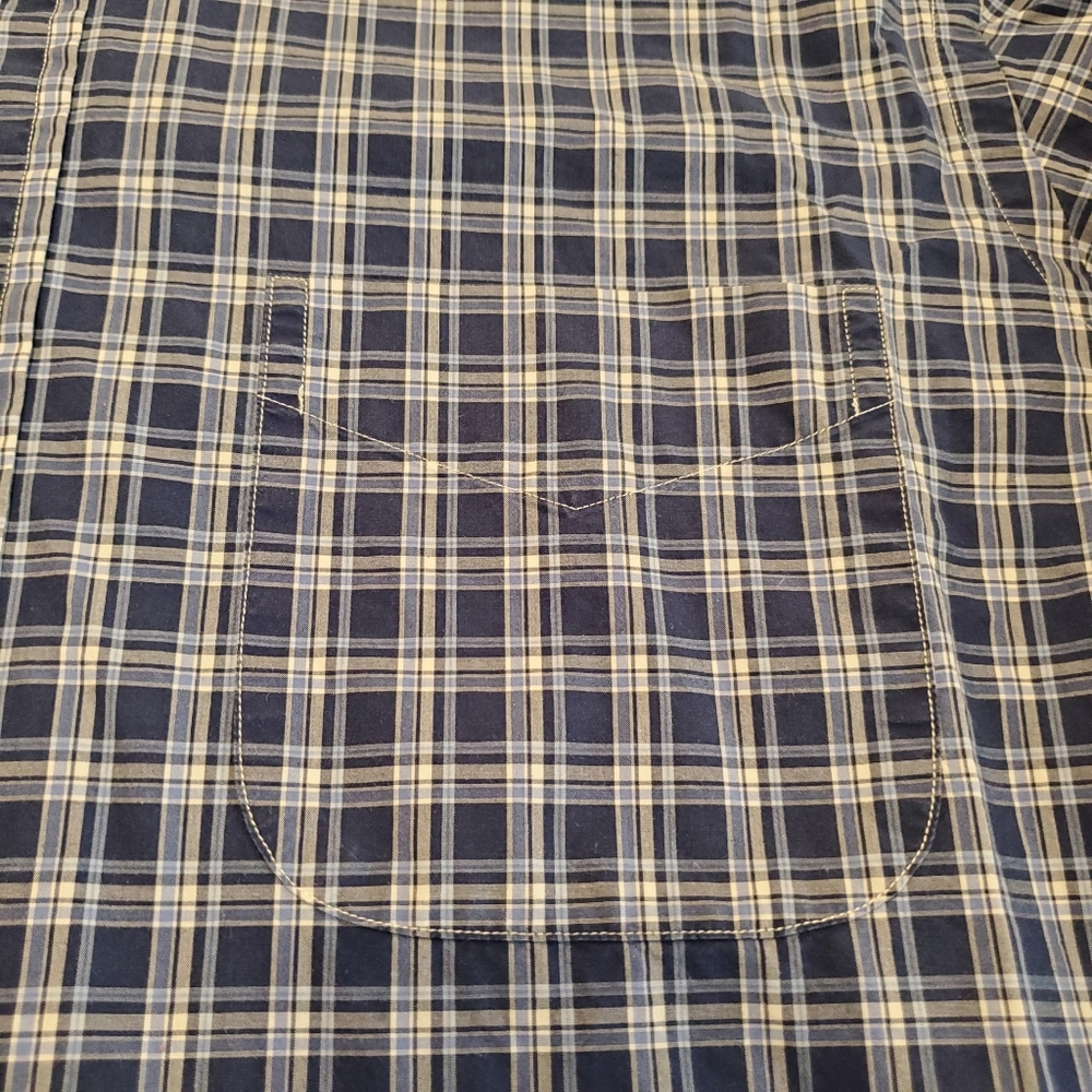 Ralph Lauren Men's Long Sleeve Button Down Shirt Pocket Blue Plaid Cotton XL - Picture 11 of 16